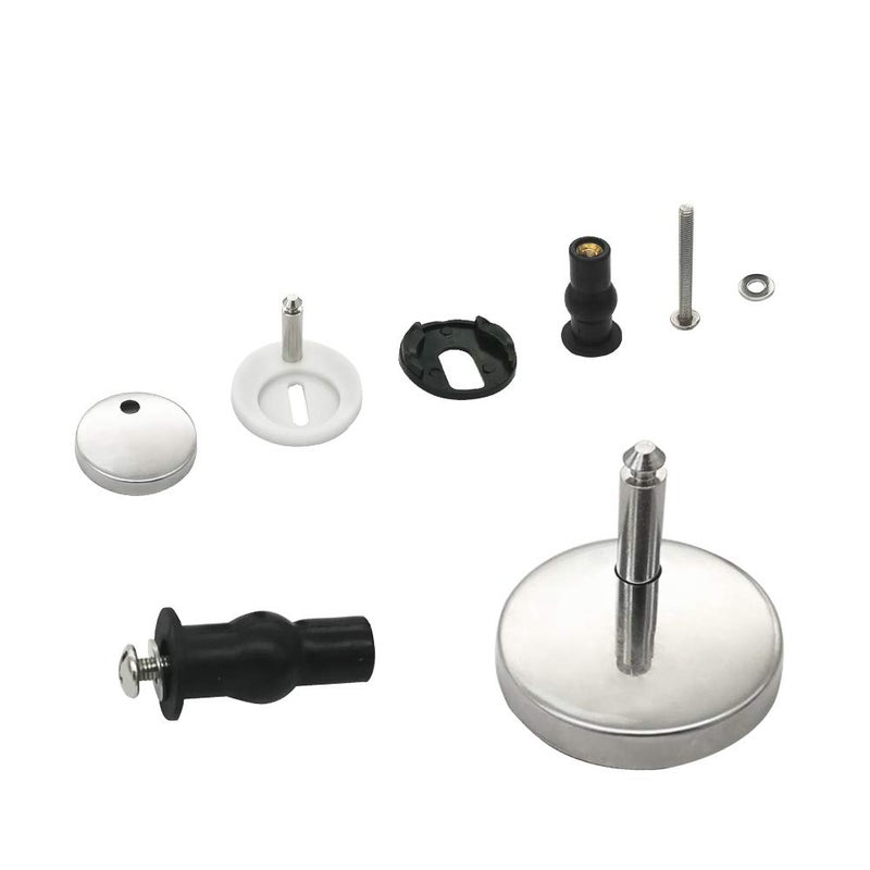 BornFeel Toilet Seat Hinge Fixings 4pcs Quick Release Top Fix Nuts Screws Hole Fittings Expanding Rubber Screws with 50mm Base - Image 5